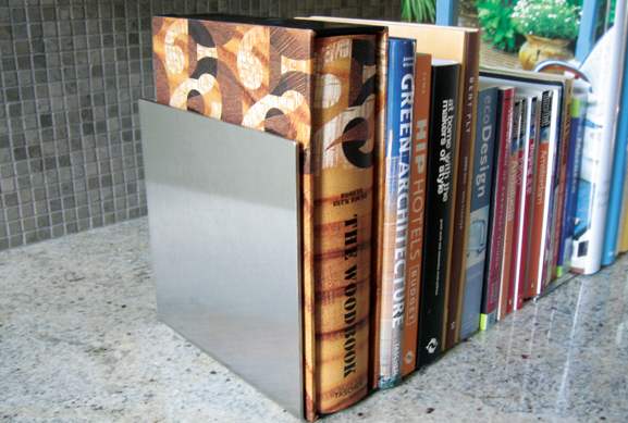 stainless bookends